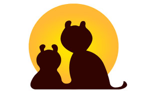 夕阳猫图形